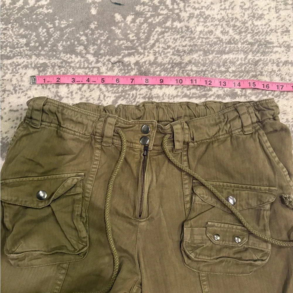 Free People Tahiti Cargo Trousers in Dried Herb (olive green) - Picture 6 of 12